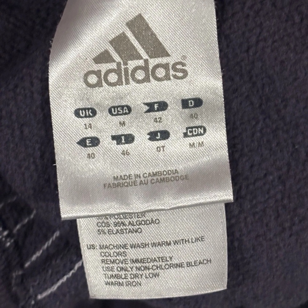 Adidas Y2K 2009 Woman’s Strait Loose Leg sweat pants Purple White Stripes Size.M - Picture 3 of 9